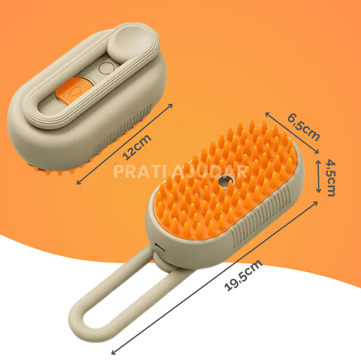 VaporPet 3 em 1 - Escova a vapor para pelos do pet