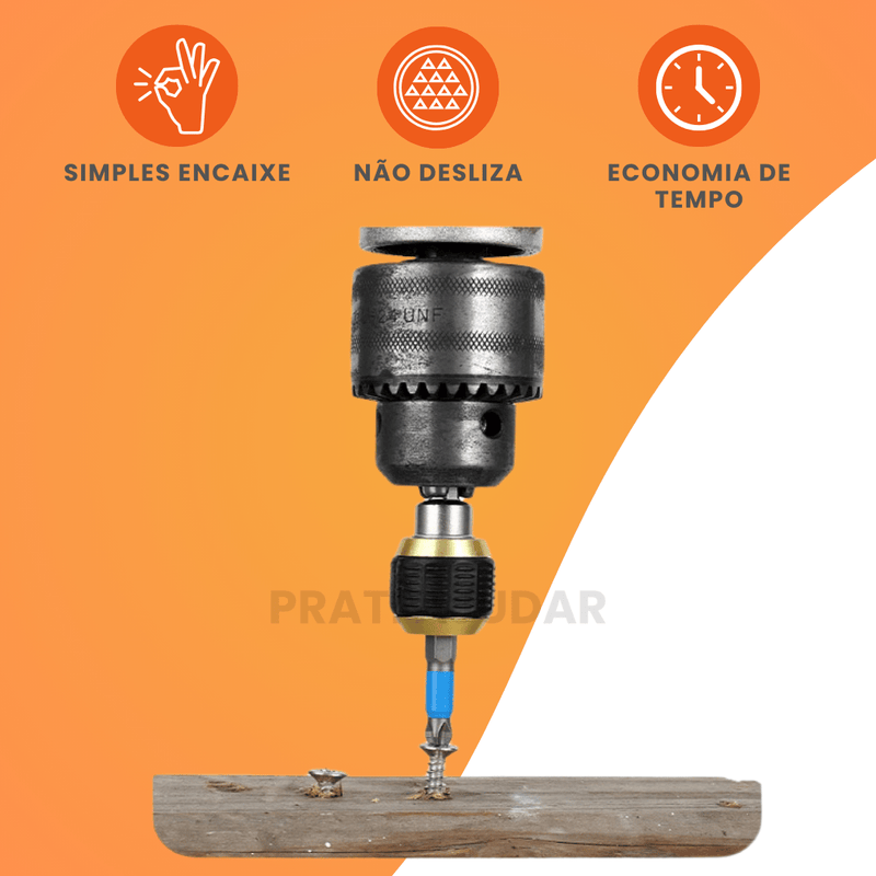 Mandril Encaixe Fácil - acoplador de brocas